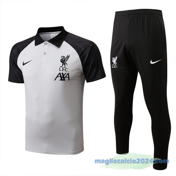 Set Completo Polo Liverpool 2022 2023 Bianco Nero Poco Prezzo