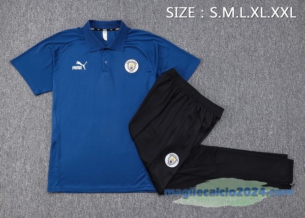 Set Completo Polo Manchester City 2023 2024 Azul Navy Nero Poco Prezzo