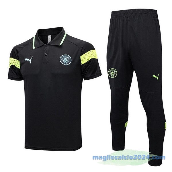 Set Completo Polo Manchester City 2023 2024 Nero Poco Prezzo