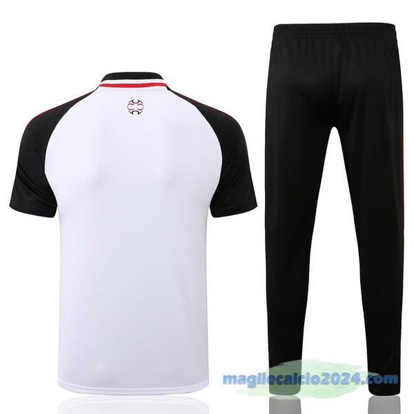Set Completo Polo Manchester United 2022 2023 Bianco Nero Rosso Poco Prezzo