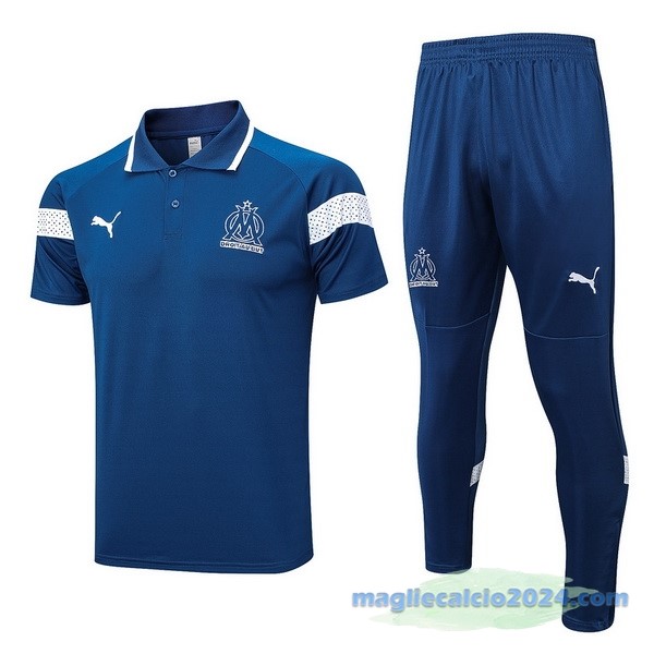Set Completo Polo Marsella 2022 2023 Azul Bianco Poco Prezzo