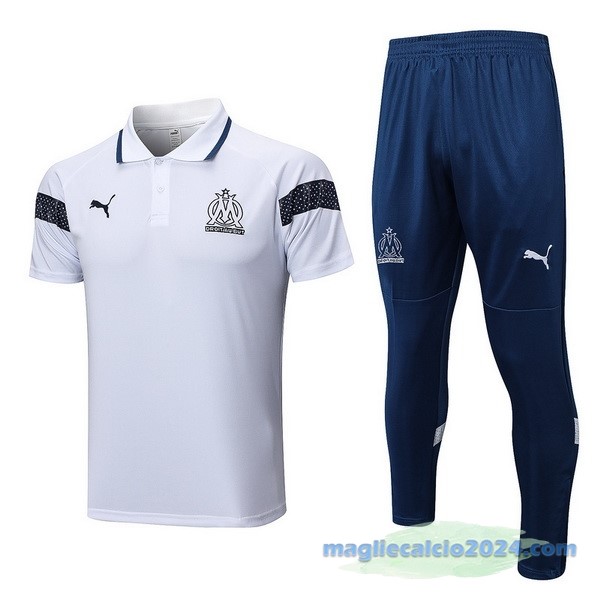 Set Completo Polo Marsella 2022 2023 Bianco Azul Navy Poco Prezzo