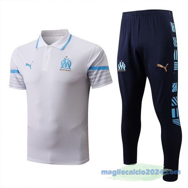 Set Completo Polo Marsella 2022 2023 Bianco Azul Poco Prezzo