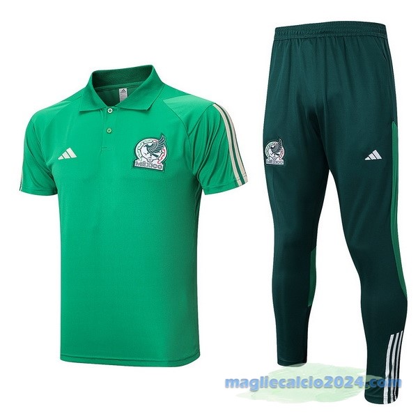 Set Completo Polo Messico 2023 Verde Poco Prezzo