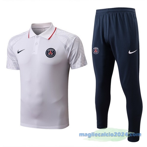 Set Completo Polo Paris Saint Germain 2022 2023 Bianco Azul Navy Poco Prezzo