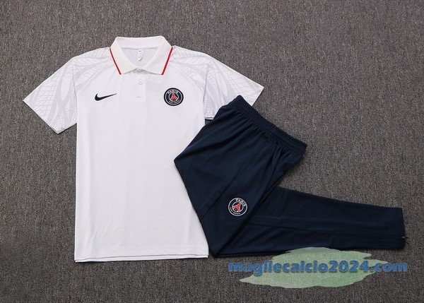 Set Completo Polo Paris Saint Germain 2022 2023 Bianco Azul Navy Poco Prezzo