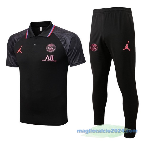 Set Completo Polo Paris Saint Germain 2022 2023 Nero Poco Prezzo