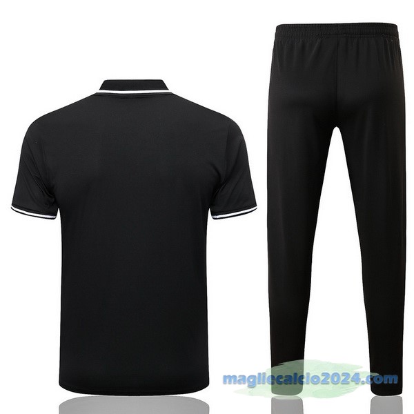 Set Completo Polo Paris Saint Germain 2022 2023 Nero Purpureo Poco Prezzo