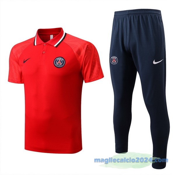 Set Completo Polo Paris Saint Germain 2022 2023 Rosso Azul Navy Poco Prezzo