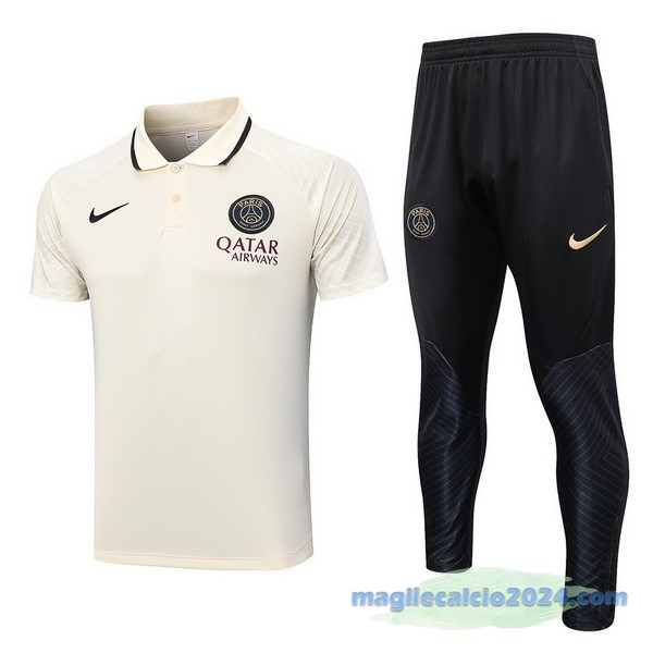 Set Completo Polo Paris Saint Germain 2023 2024 Giallo Nero Poco Prezzo
