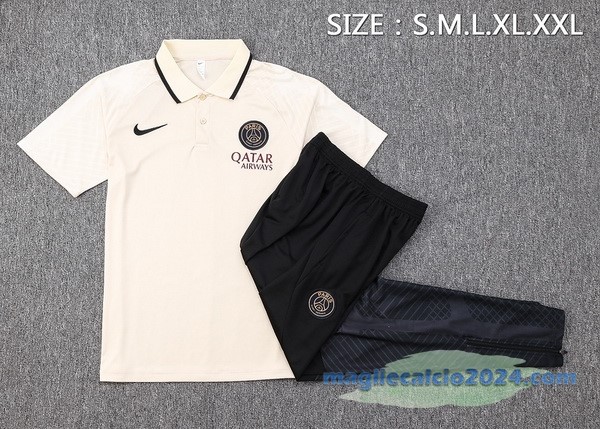 Set Completo Polo Paris Saint Germain 2023 2024 Giallo Nero Poco Prezzo