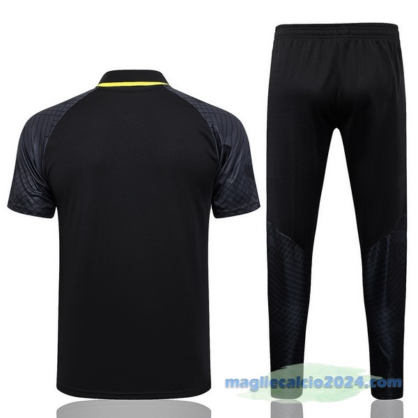 Set Completo Polo Paris Saint Germain 2023 2024 Nero Giallo Poco Prezzo