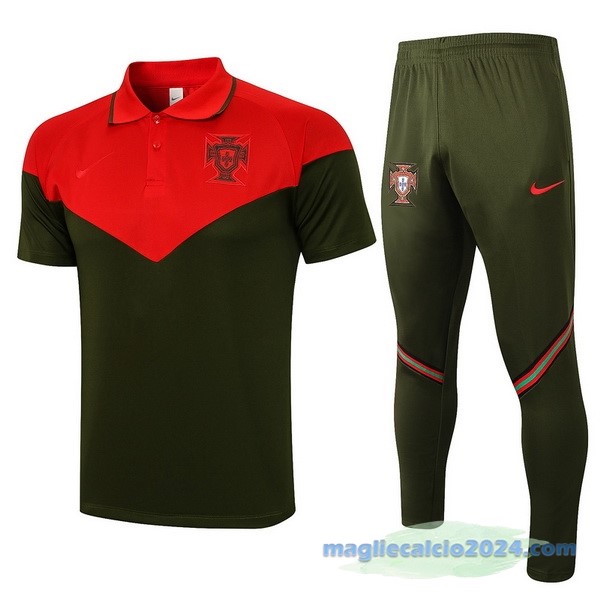 Set Completo Polo Portogallo 2021 Rosso Nero Verde Poco Prezzo