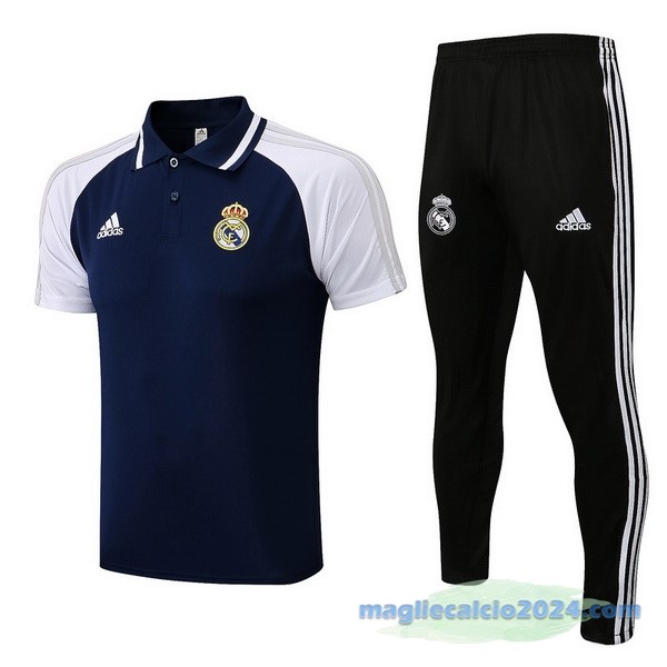 Set Completo Polo Real Madrid 2022 2023 Nero Bianco Poco Prezzo