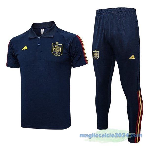 Set Completo Polo Spagna 2022 Azul Navy Poco Prezzo