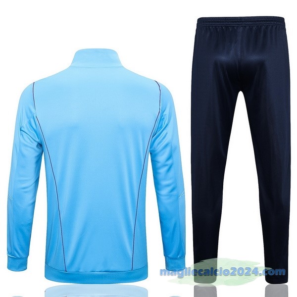 Set Completo Ropa Deportiva Con Cremallera Bambino Larga Argentina 2022 II Azul Poco Prezzo