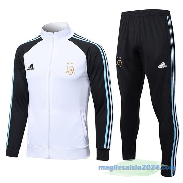 Set Completo Ropa Deportiva Con Cremallera Bambino Larga Argentina 2022 Nero I Bianco Poco Prezzo
