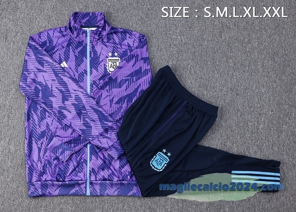 Set Completo Ropa Deportiva Con Cremallera Bambino Larga Argentina 2022 Purpureo Poco Prezzo