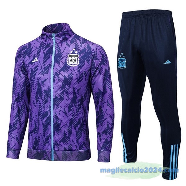 Set Completo Ropa Deportiva Con Cremallera Bambino Larga Argentina 2023 Purpureo Poco Prezzo