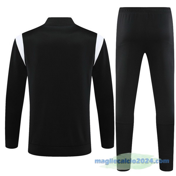 Set Completo Ropa Deportiva Con Cremallera Larga AC Milan 2023 2024 Nero I Rosso Bianco Poco Prezzo