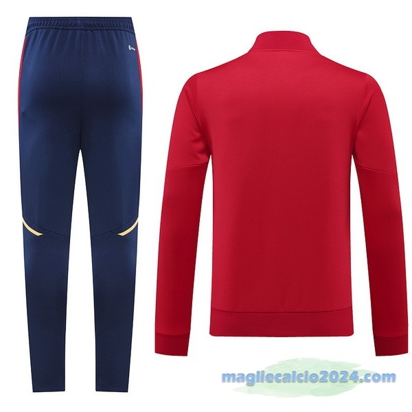 Set Completo Ropa Deportiva Con Cremallera Larga Ajax 2022 2023 Purpureo II Rosso Poco Prezzo