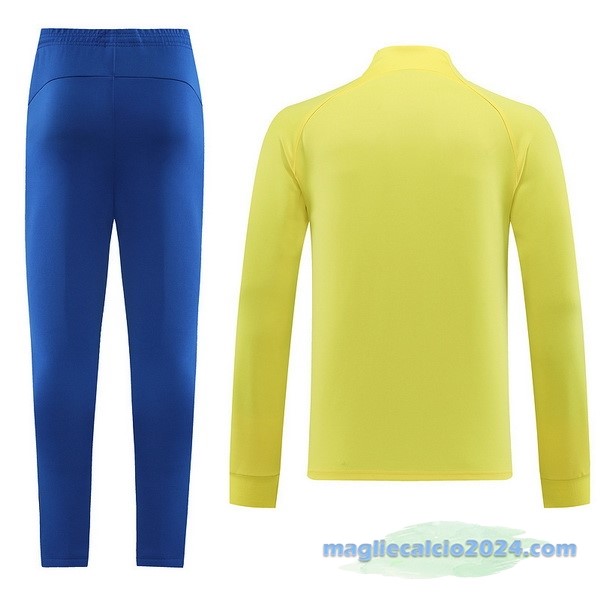 Set Completo Ropa Deportiva Con Cremallera Larga América 2023 2024 Azul Giallo Poco Prezzo