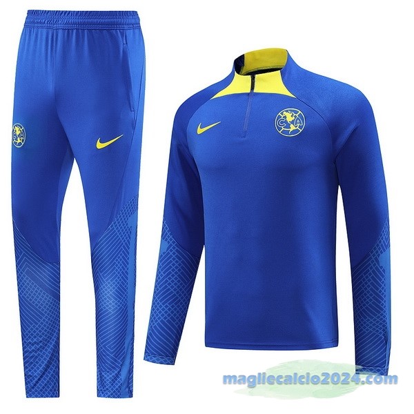 Set Completo Ropa Deportiva Con Cremallera Larga América 2023 2024 Azul Poco Prezzo