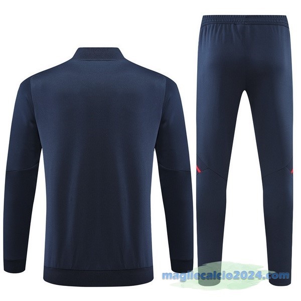 Set Completo Ropa Deportiva Con Cremallera Larga Arsenal 2022 2023 Azul Navy I Giallo Poco Prezzo