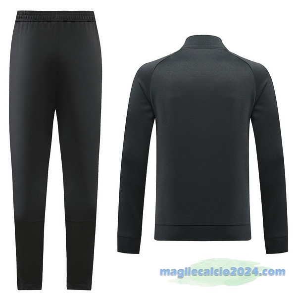 Set Completo Ropa Deportiva Con Cremallera Larga Arsenal 2022 2023 Grigio Nero Poco Prezzo
