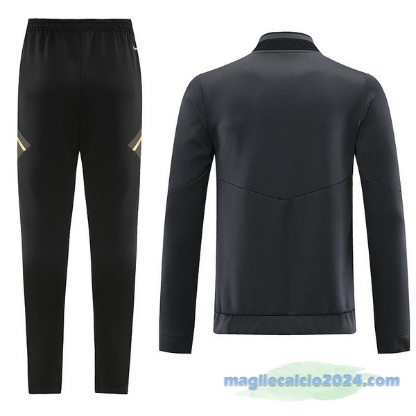 Set Completo Ropa Deportiva Con Cremallera Larga Arsenal 2022 2023 Nero Grigio Poco Prezzo