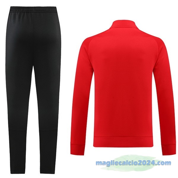Set Completo Ropa Deportiva Con Cremallera Larga Arsenal 2022 2023 Nero Rosso Poco Prezzo