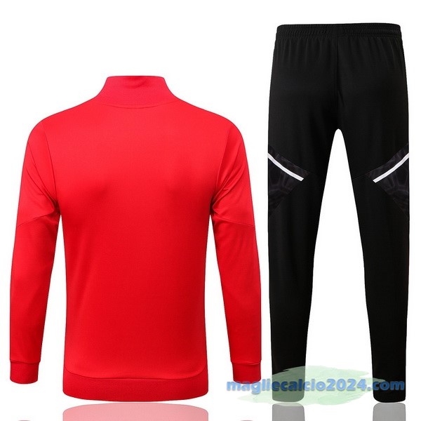 Set Completo Ropa Deportiva Con Cremallera Larga Arsenal 2022 2023 Rosso I Nero Poco Prezzo