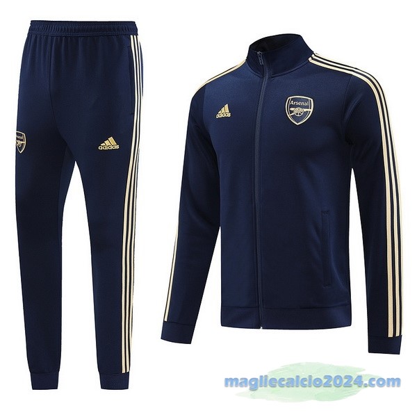 Set Completo Ropa Deportiva Con Cremallera Larga Arsenal 2023 2024 Azul I Navy Poco Prezzo