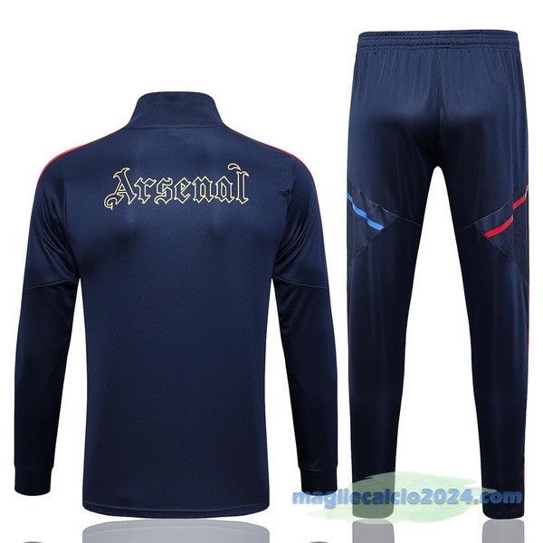 Set Completo Ropa Deportiva Con Cremallera Larga Arsenal 2023 2024 Azul Navy Poco Prezzo