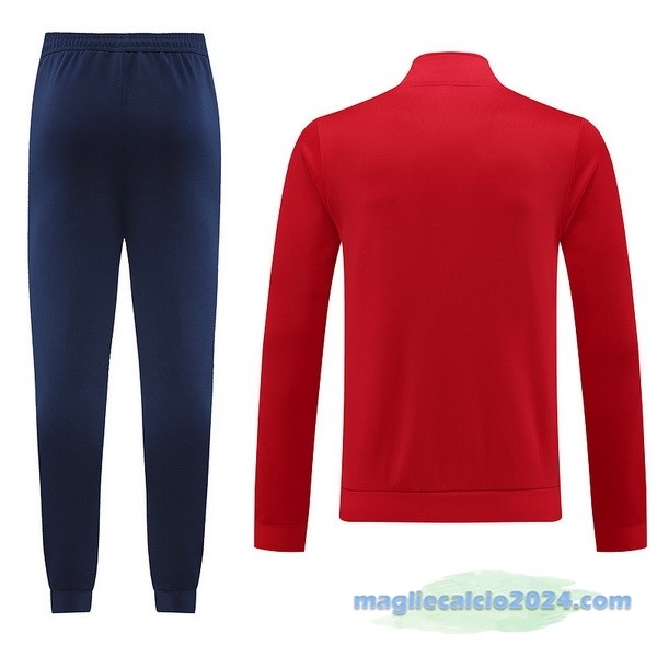 Set Completo Ropa Deportiva Con Cremallera Larga Arsenal 2023 2024 Rosso Azul Poco Prezzo