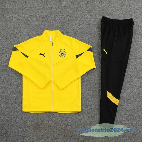 Set Completo Ropa Deportiva Con Cremallera Larga Bambino Borussia Dortmund 2022 2023 Giallo Poco Prezzo