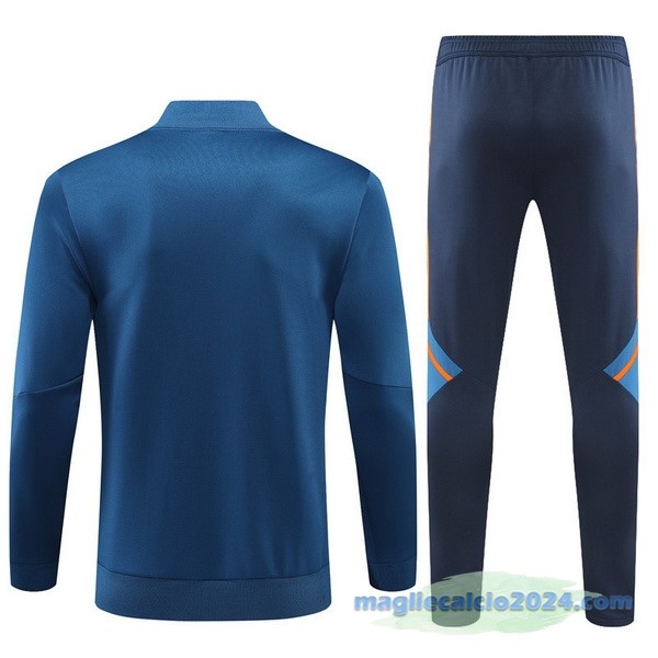 Set Completo Ropa Deportiva Con Cremallera Larga Bambino Manchester United 2022 2023 Azul Poco Prezzo