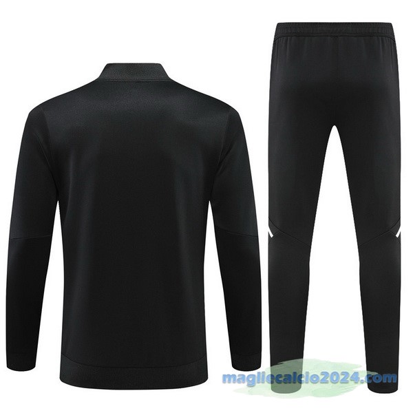 Set Completo Ropa Deportiva Con Cremallera Larga Bambino Manchester United 2022 2023 Nero I Rosso Grigio Poco Prezzo