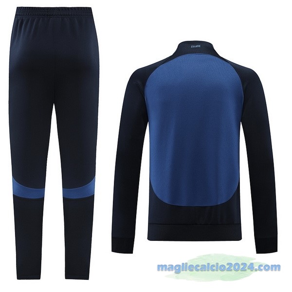 Set Completo Ropa Deportiva Con Cremallera Larga Barcelona 2022 2023 Azul Navy Poco Prezzo