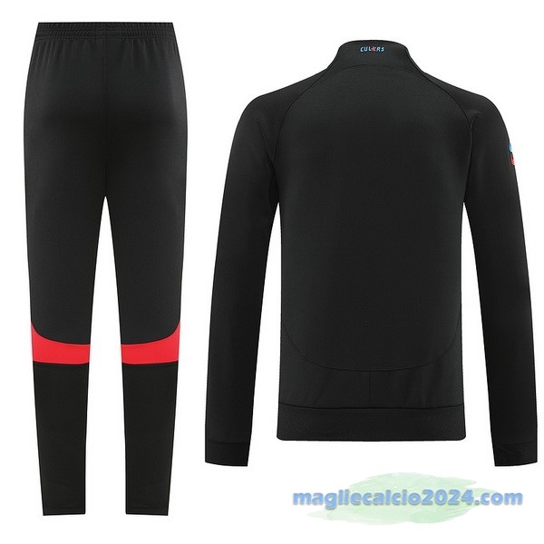 Set Completo Ropa Deportiva Con Cremallera Larga Barcelona 2022 2023 Nero Poco Prezzo