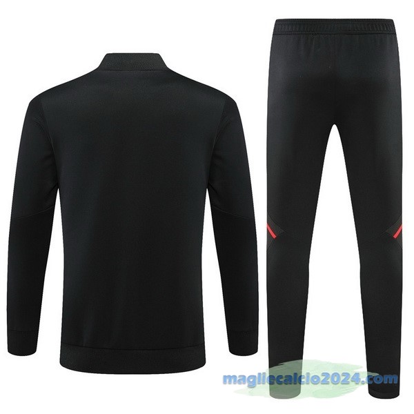Set Completo Ropa Deportiva Con Cremallera Larga Bayern Múnich 2022 2023 Nero I Rosso Poco Prezzo