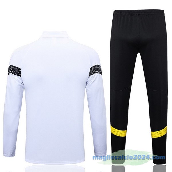Set Completo Ropa Deportiva Con Cremallera Larga Borussia Dortmund 2022 2023 Bianco Nero Poco Prezzo