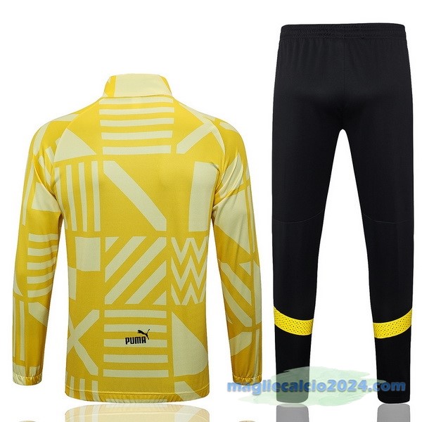 Set Completo Ropa Deportiva Con Cremallera Larga Borussia Dortmund 2022 2023 Giallo III Nero Poco Prezzo