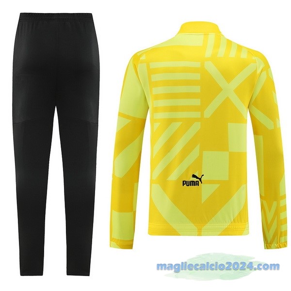 Set Completo Ropa Deportiva Con Cremallera Larga Borussia Dortmund 2022 2023 Giallo II Nero Poco Prezzo