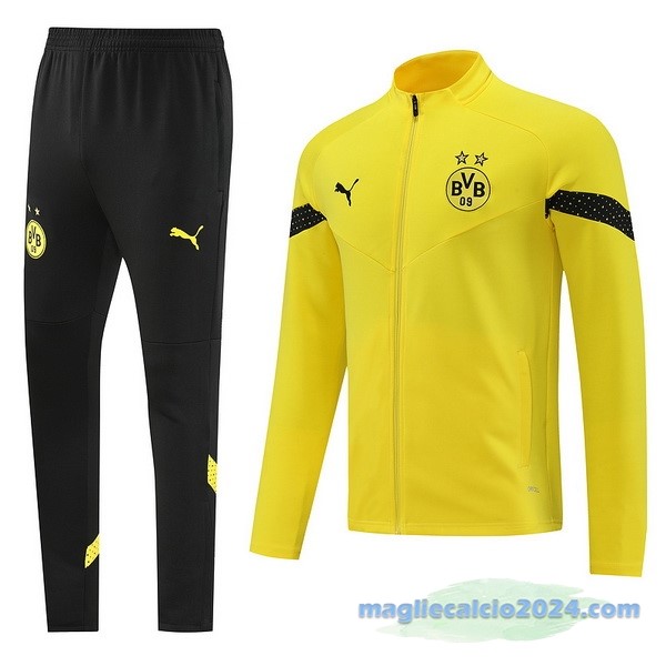 Set Completo Ropa Deportiva Con Cremallera Larga Borussia Dortmund 2022 2023 Giallo I Nero Poco Prezzo