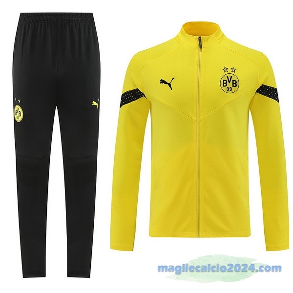 Set Completo Ropa Deportiva Con Cremallera Larga Borussia Dortmund 2022 2023 Giallo I Nero Poco Prezzo