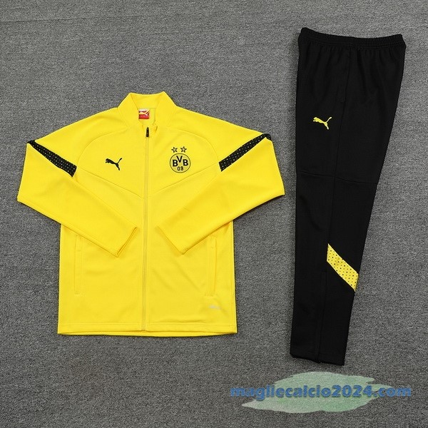 Set Completo Ropa Deportiva Con Cremallera Larga Borussia Dortmund 2022 2023 Giallo I Nero Poco Prezzo