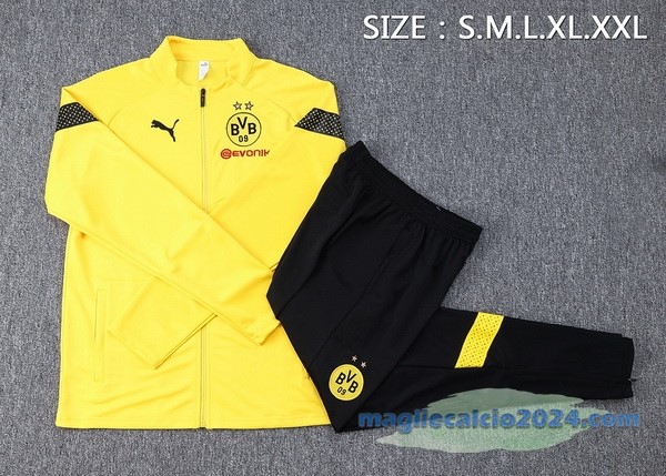 Set Completo Ropa Deportiva Con Cremallera Larga Borussia Dortmund 2022 2023 Giallo Nero Poco Prezzo