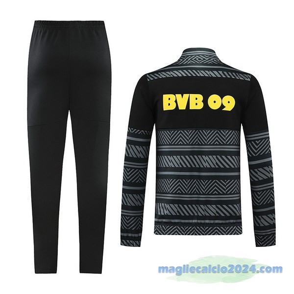 Set Completo Ropa Deportiva Con Cremallera Larga Borussia Dortmund 2022 2023 Grigio Nero Giallo Poco Prezzo