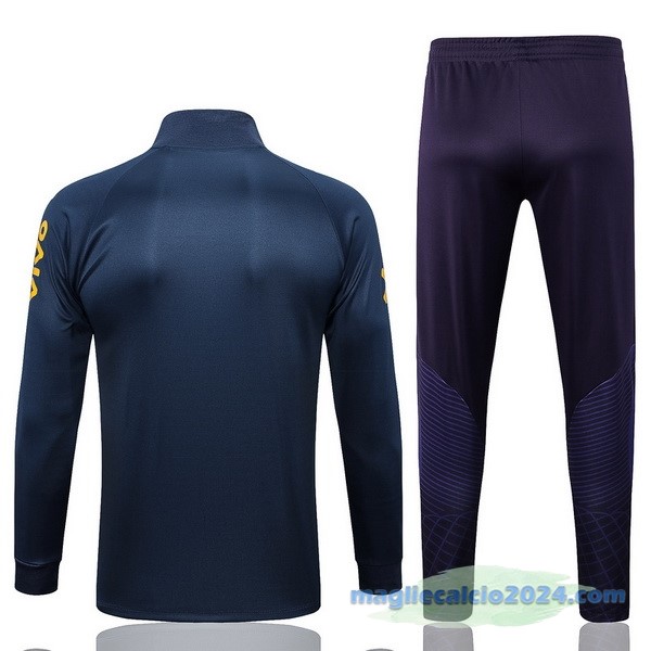 Set Completo Ropa Deportiva Con Cremallera Larga Brasile 2022 Azul Navy Poco Prezzo